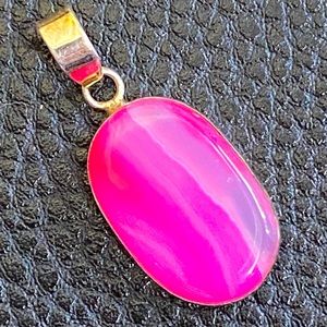 925 Sterling Silver Pendant Agate